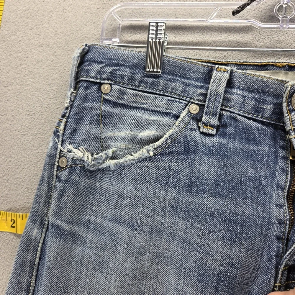 Vintage Levis Engineered Jeans Mens Blue Zip Fly Whiskers Fits 30x30